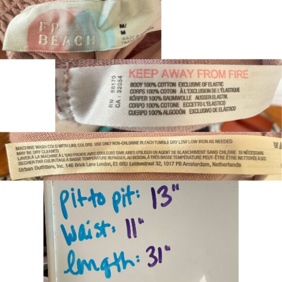 FREE PEOPLE FP BEACH Colette Convertible Mini Dusty Himalayan Pink Dress Size M - Picture 10 of 12